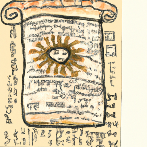 3. תמונה של מגילה עתיקה עם סמלים מסתוריים, המייצגים את הידע הנסתר של קוסמים.