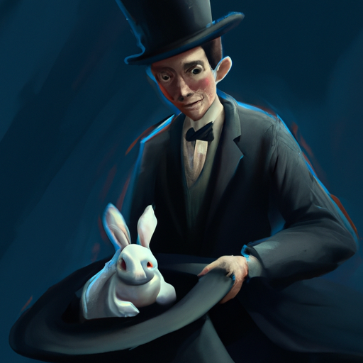 1. איור של קוסם שולף ארנב מתוך כובע, המסמל את הבלתי צפוי ואת הכוח ליצור.